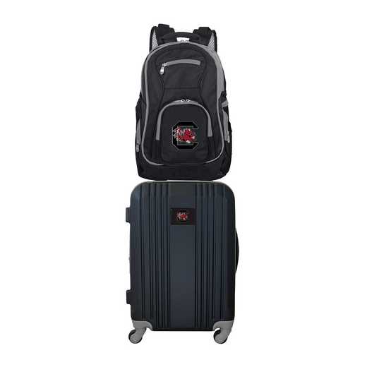 CLSOL108: NCAA South Carolina Gamecocks 2 PC ST Luggage / Backpack